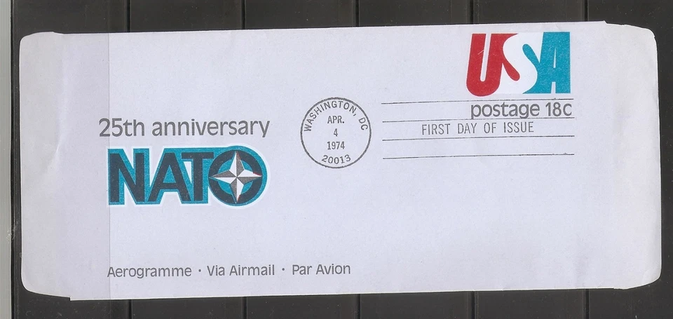 US SC # UC49 Nato  Letter Sheet FDC. no Cachet. - Image 1 of 1