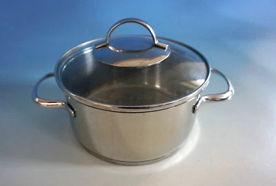 WMF Transtherm Topf Henkeltopf Deckeltopf Kochtopf Edelstahl 15 cm (F025-324) - Bild 1 von 4