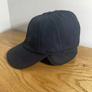 Carhartt Black Hat Cap With Ear Flaps Size Adult L/XL RN#14806 Lined Insulated - Picture 1 of 16