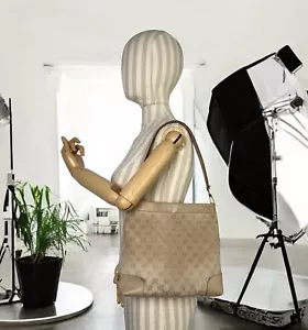 GUCCI Schultertasche GG Canvas 33900 Beige Gold Hardware Damen Vintage - Bild 1 von 22