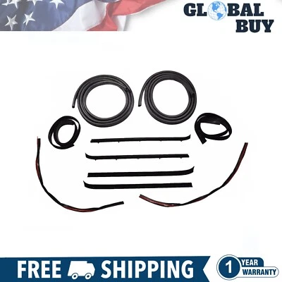Door And Window Run Channel Sweep Felt Seal Kit For GMC Chevrolet Pickup Truck - Image 1 of 2