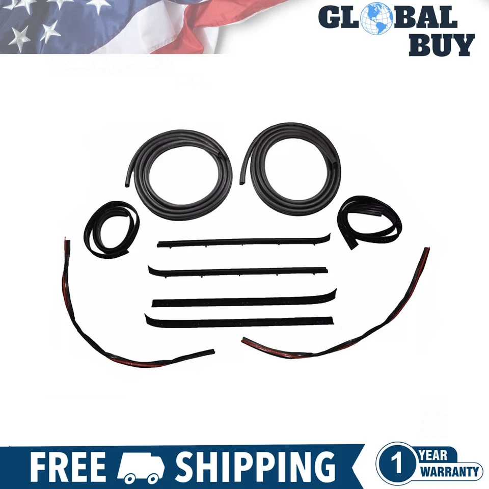 Kit de sello de fieltro de barrido de canal de funcionamiento de puerta y ventana para camioneta GMC Chevrolet Foto 1 de 2