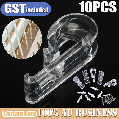 10PCS Safety Roller Blind Chain Shade Clear Tensioner Holder Clip Curtain Cord - image 1 of 4