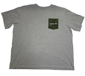 Carhartt T Shirt Men’s Size 3XL Color Grey Camo Design pocket - Picture 1 of 8