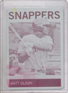 2013 Topps Heritage Minors Matt Olson Magenta Printing Plate Only 1/1 in World - Picture 1 of 1