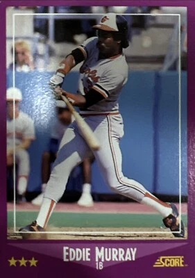 1988 Score Eddie Murray HOF Baltimore Orioles #18 NMMT - Image 1 of 2