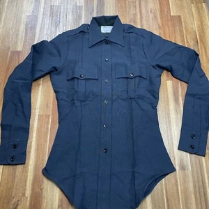 Security Uniform Shirt Size 30 REG Zip Up Midnight Blue Police EMS Fire Security - Picture 1 of 8