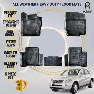 Alfombrillas forros para Mercedes ML W164 2005-2011 alfombras de coche de alta resistencia para todo tipo de clima - Imagen 1 de 9