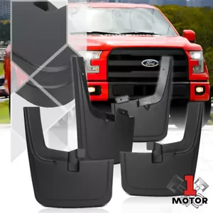 Protectores contra salpicaduras con solapas de barro ABS negros para Ford F150 15-18 con moldeo de labios de rueda OEM - Imagen 1 de 6