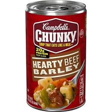 Campbell's Chunky Soup, Hearty Beef and Barley Soup, 18.8 Oz Can