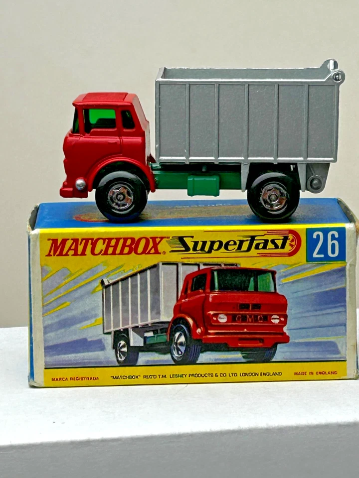 Matchbox Superfast No. 26 GMC High Side Dump Truck with Original Box, Nice - Image 1 of 4