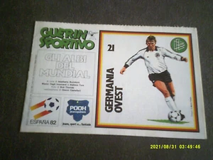 PLAQUETTE GUERIN SPORTIVO   FOOTBALL  COUPE DU MONDE 1982  ALLEMAGNE RUMMENIGGE - Picture 1 of 8