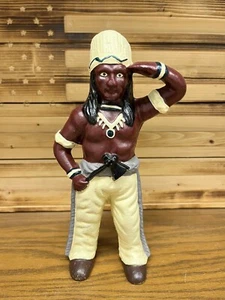 Vintage Metal Indian Chief Piggy Bank Native American 9" High - Picture 1 of 7