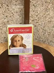 NIB AMERICAN GIRL Classic Silver Pierced 6 Pr. Earrings For 18" Doll & Necklace - Picture 1 of 3