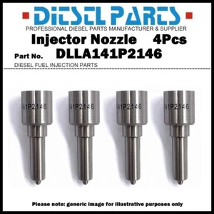 4 piezas boquilla de inyector de combustible DLLA141P2146 0433172146 para Cummins ISF3.8 0445120134 - Imagen 1 de 2