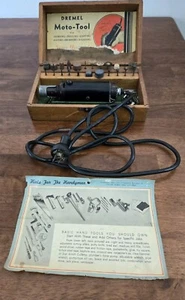 Vintage Dremel Moto Tool Model 2 Bakelite Boxed With Tools Accessories Works - Picture 1 of 19