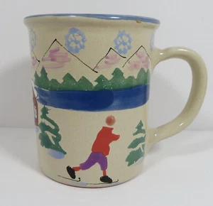 Taza de café Starbucks grande pintada a mano en Hungría invierno montañas cabina de esquí - Imagen 1 de 6