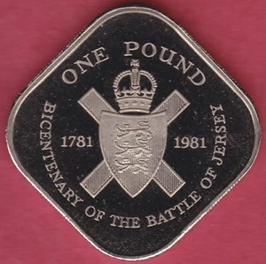 R* GB JERSEY 1 POUND 1981 BATTLE PROOF UNC DETAILS #5434 - Picture 1 of 2