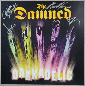 THE DAMNED Signed DARKADELIC Album Insert w/ Transparent Vinyl David Vanian BAS - Picture 1 of 5