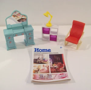 Mini Brands Home Lot, Make-up Vanity, Desk Lamp, Designer Arm Chair, Cube Shelf - Picture 1 of 8