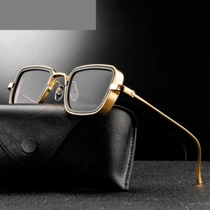 Retro Übergroße Mode Sonnenbrille Herren Damen Trendy Vintage Eckig Sonnenbrille - Bild 1 von 18