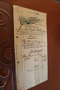 tolle alte Rechnung Carl Fitterer  Pforzheim - 1905 - Picture 1 of 3
