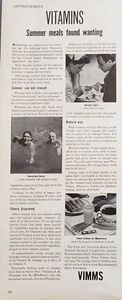 1945 Print Ad Vimms Vitamins Theory Disproved WWII Modern Way - Bild 1 von 1
