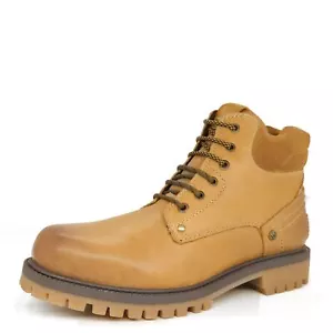 Botas de Encaje de Cuero Wrangler Yuma para Hombre Marrón Gris Camello Informales - Imagen 1 de 16