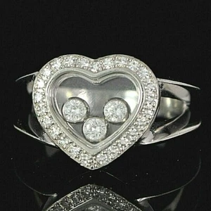 0.6 Ct Round Diamond Heart Shape Engagement Ring 14k White Gold Finish Size 5-10 - Picture 1 of 9