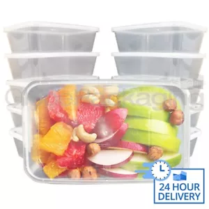 1000 CONTENITORI DA ASPORTO PER ALIMENTI MICROONDE 750ml con coperchi congelatore - Foto 1 di 5