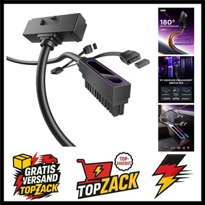 Hydrus 24Pin PSU Kabelverlängerung L, PC 24 Pin Sleeved Cable für 24 Pin ATX ... - Bild 1 von 9