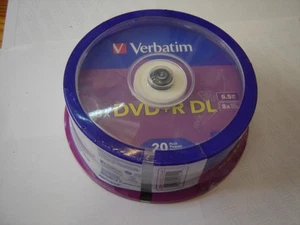Verbatim 20x DVD+R DL 2,4x, 8,5 GB, 240 Min. Neu ungeöffnet - Bild 1 von 2
