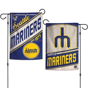 Flagge Seattle Mariners 12 x 18 Gartenstil 2-seitig Cooperstown - Bild 1 von 1
