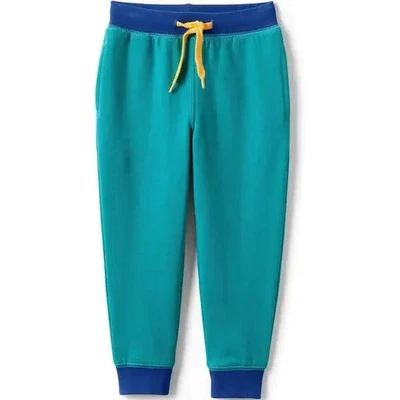 Lands' End Kids Large Iron Knee Jogger Sweatpants Spade Blue Colorblock NWOT - Image 1 of 4