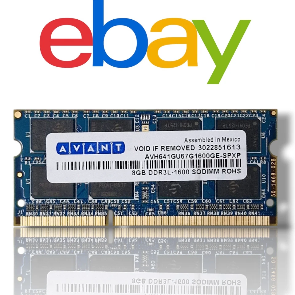 Modulo Di Memoria Laptop SO-DIMM 8GB DDR3L RAM AVANT PC3L-12800 (1600 MHz) #1576 - Immagine 1 di 2