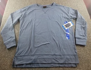 32 Degrees Heat Womens Large Indigo Blue Sweatshirt Pullover Soft NWT - Picture 1 of 9