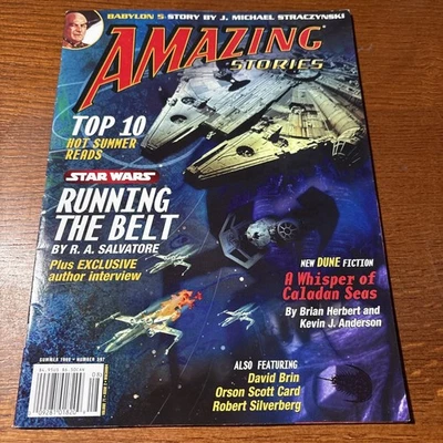 VTG Amazing Stories Magazine Issue 597 Summer 1999 Babylon 5 Dune Star Wars - Image 1 of 4