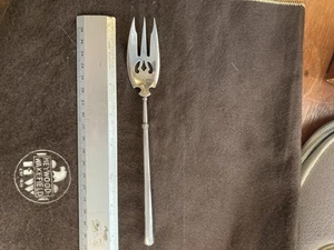 gorham sterling silver angelo serving fork engraved Lettuce Meat Salad Bright - Picture 1 of 7