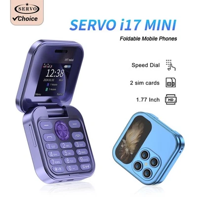Téléphone Portable SERVO I17 Mini Clapet Double SIM Radio Lampe Poche Débloqué2G - Photo 1/4