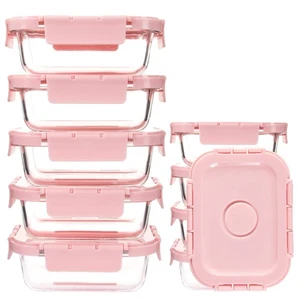10 Pack Glass Meal Prep Containers with Lids and Steam Vent, Leak-Proof Food ... - Picture 1 of 9
