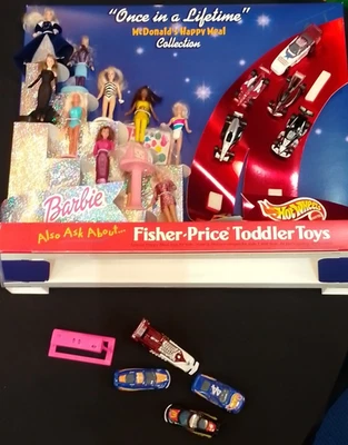 Barbie Hot Wheels 2000 McDonald's Happy Meal Display POP una vez en la vida Foto 1 de 2