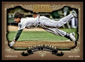 2012 Topps Gypsy Queen Sliding Stars Jemile Weeks Oakland Athletics #SS-JW - Picture 1 of 2