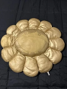 Takashi Murakami Flower Cushion Pillow Gold 60CM Kaikai Kiki Authentic - Picture 1 of 7