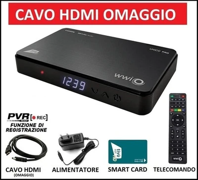 Decoder Satellitare Tv Sat Full HD Con Tessera Scheda Tivusat Ricevitore Tvsat  - Immagine 1 di 4