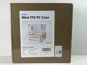 Mini ITX PC Case - Premium Clear Arcylic and Wood PC Case - Unique Small Gaming - Afbeelding 1 van 7