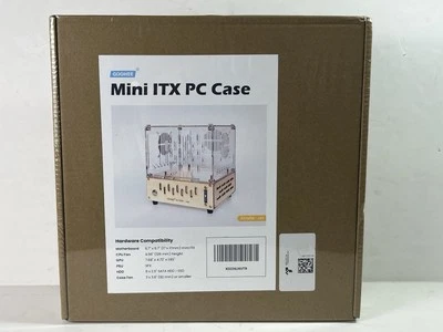 Mini ITX PC Case - Premium Clear Arcylic e Legno PC Case - Unico Piccolo Gioco  - Immagine 1 di 4