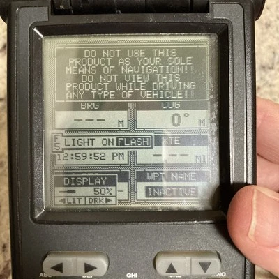 VINTAGE Lowrance GPS Global NAV Sport Handheld GPS TESTED W/case, Adapter - Image 1 of 4