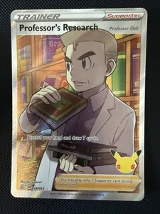 Professor's Research (Full Art) 024/025 Ultra Rare Celebrations Pokémon Card - Picture 1 of 2