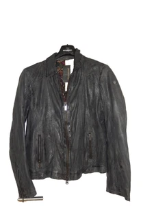 MILESTONE   LEDERJACKE  Gr.44 LEDER JACKE  GRAU SANTINTI TOP - Bild 1 von 13