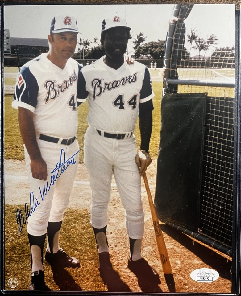 Eddie Mathews Signed 8x10 Photo JSA COA - Image 1 of 3